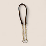 Correa desmontable de latón y microfibra dorada - thelabbo